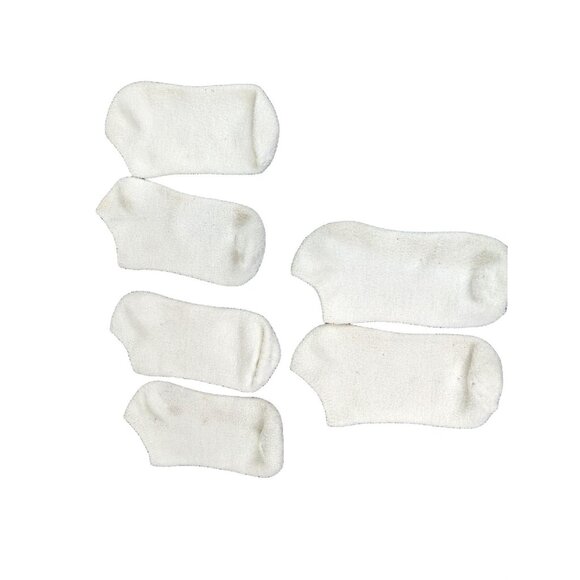 One Size White Soft Socks/Footies 3 pairs 2i - Picture 3 of 3